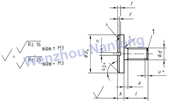 DIN 921 - Slotted pan head screws with large head